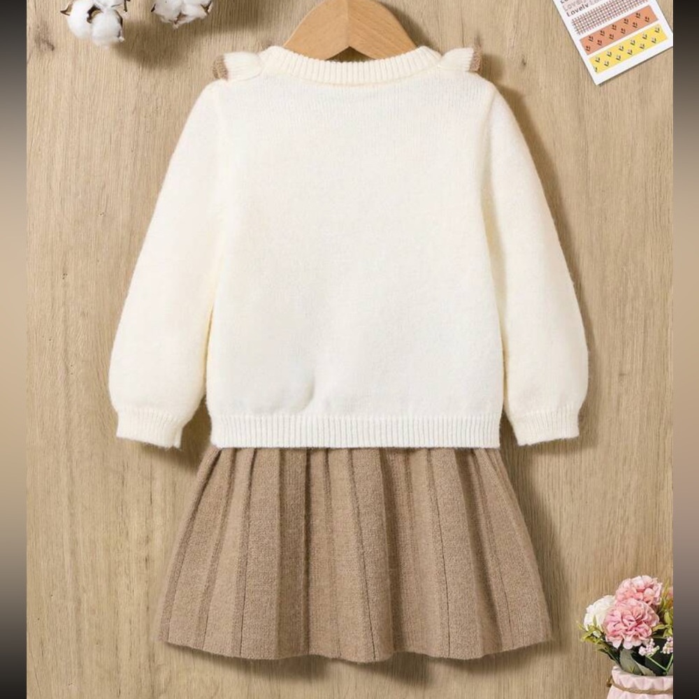 SET - Toddler girls / big girls 2 piece skirt and sweater set - Picture 2 of 3